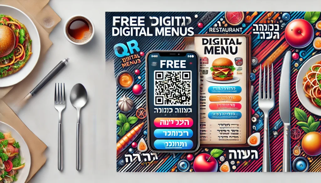 תפריטים דיגיטליים בחינם אתר - QRmenu
