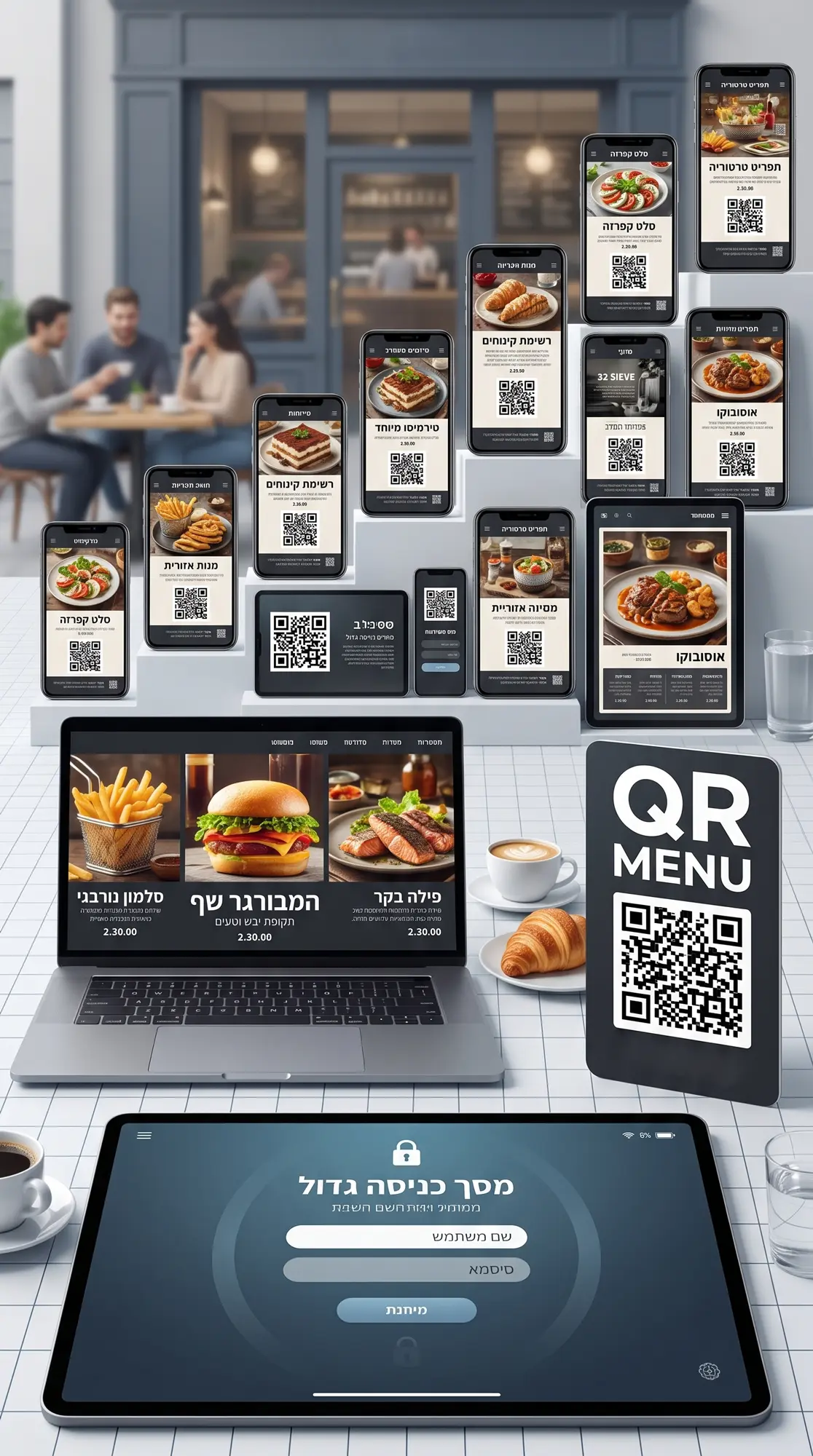 תפריטים שלנו עמוד אתר - QRmenu