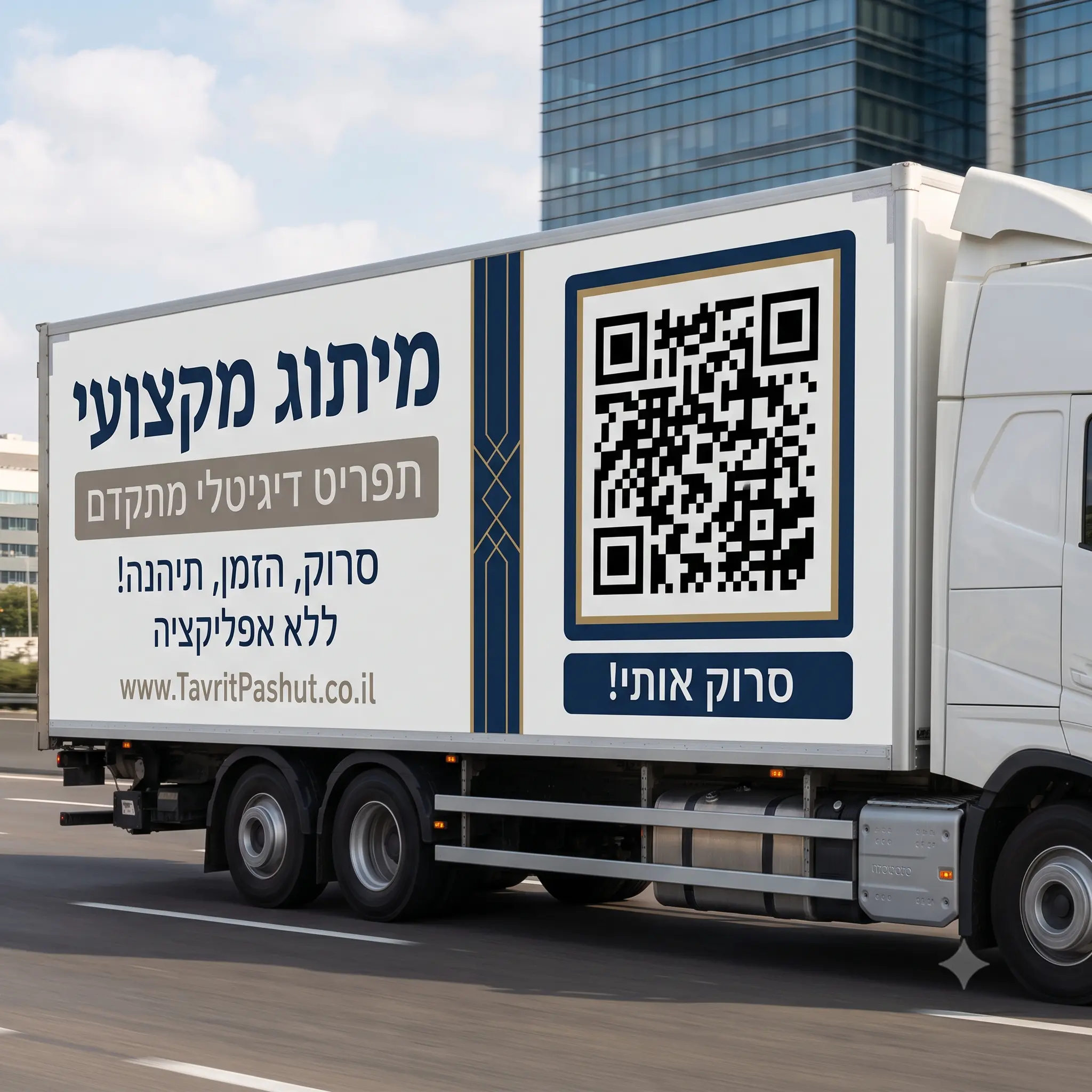 מיתוג משאיות עם קוד QR